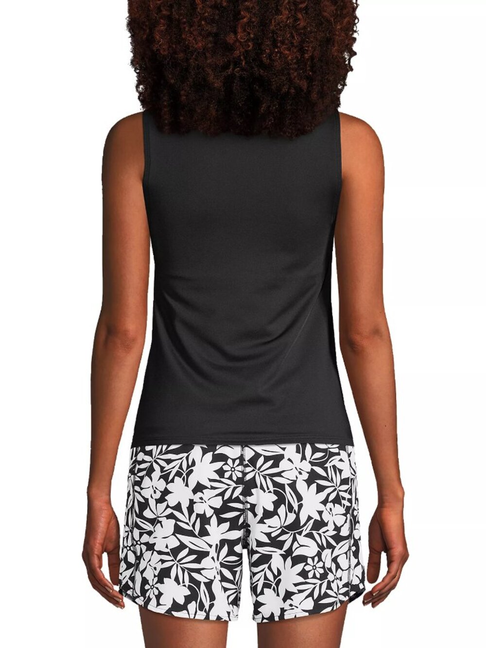 Lands' End High Neck Black Tankini Swim Top 20W - Picture 7 of 7